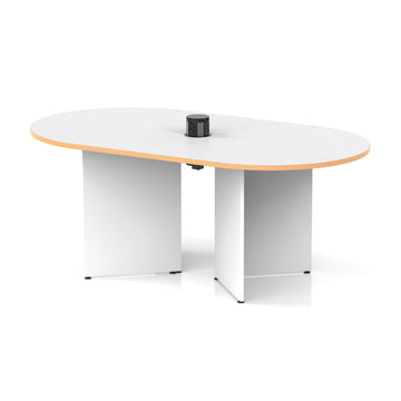 White Top Natural Wood Edge