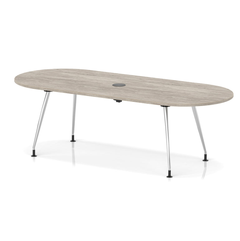 Impulse Volta Boardroom Table With Pop-up Power Module With Silver Leg Frame