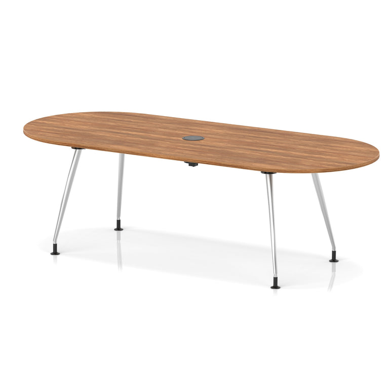 Impulse Volta Boardroom Table With Pop-up Power Module With Silver Leg Frame