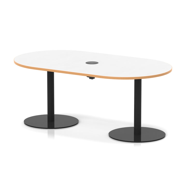 Italia Volta Poseur Boardroom Table With Pop-up Power Module