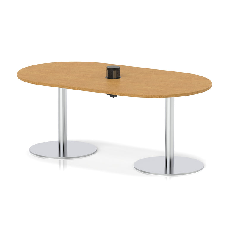 Italia Volta Poseur Boardroom Table With Pop-up Power Module