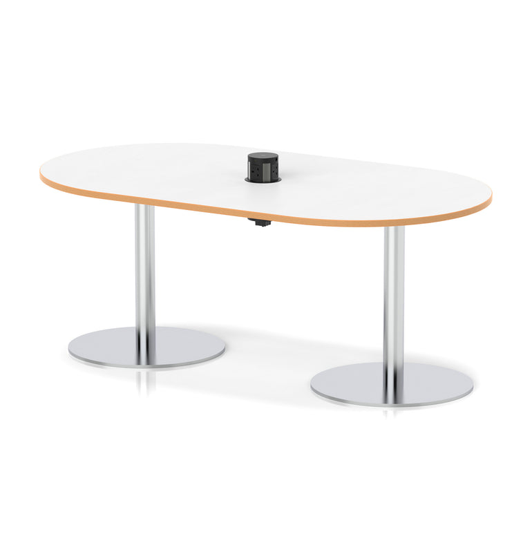 Italia Volta Poseur Boardroom Table With Pop-up Power Module