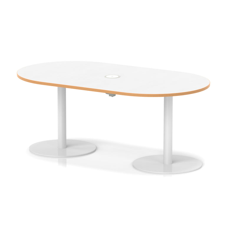 Italia Volta Poseur Boardroom Table With Pop-up Power Module