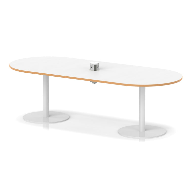 Italia Volta Poseur Boardroom Table With Pop-up Power Module