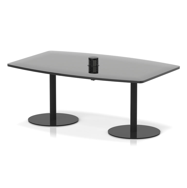 Italia Volta Poseur High Gloss Table With Pop-up Power Module