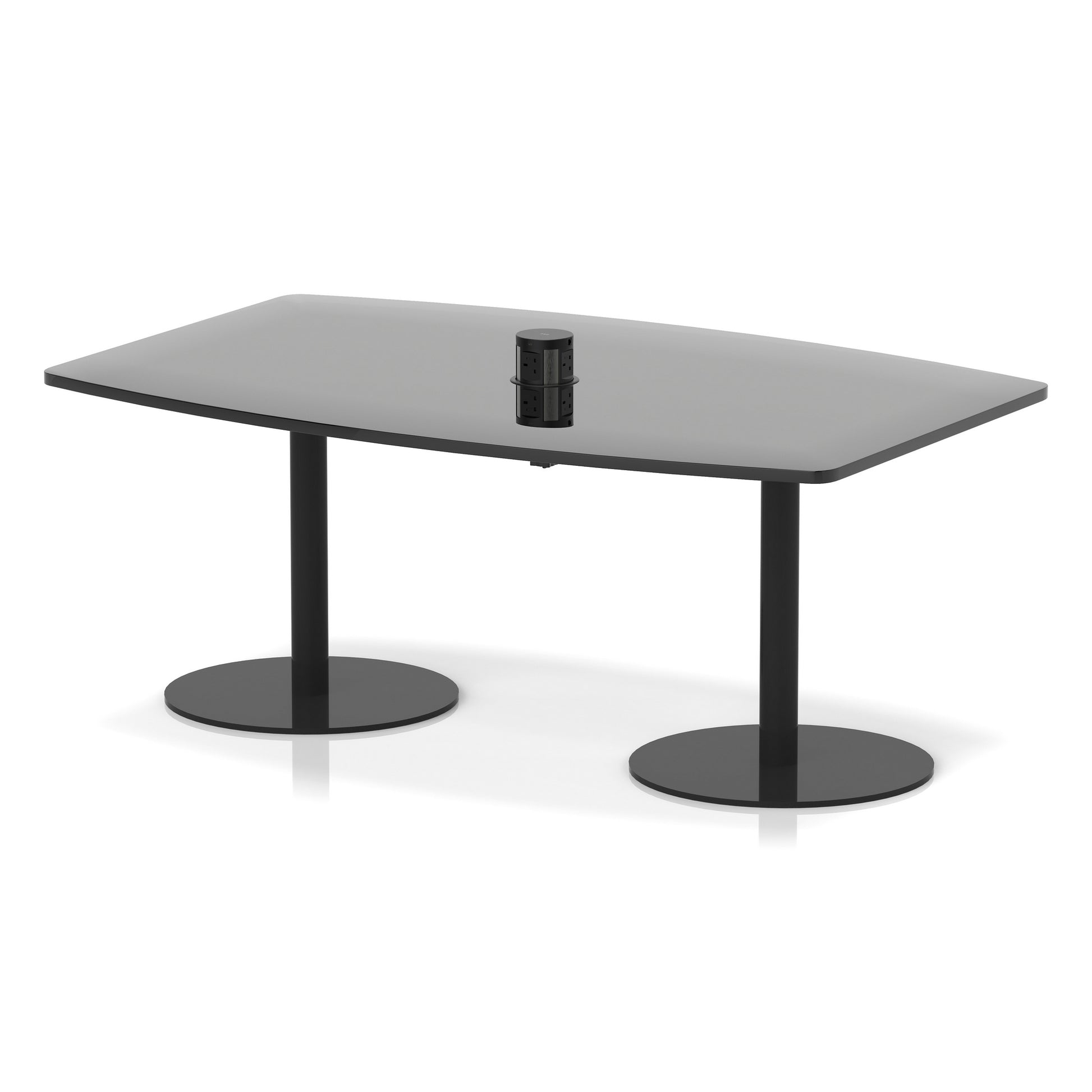 Italia Volta Poseur High Gloss Table With Pop-up Power Module