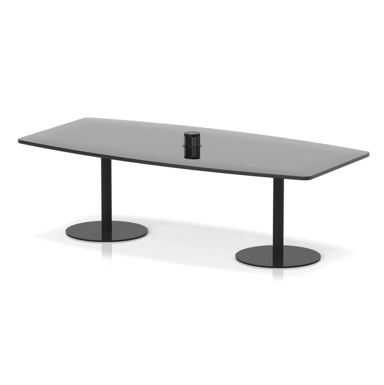 Italia Volta Poseur High Gloss Table With Pop-up Power Module
