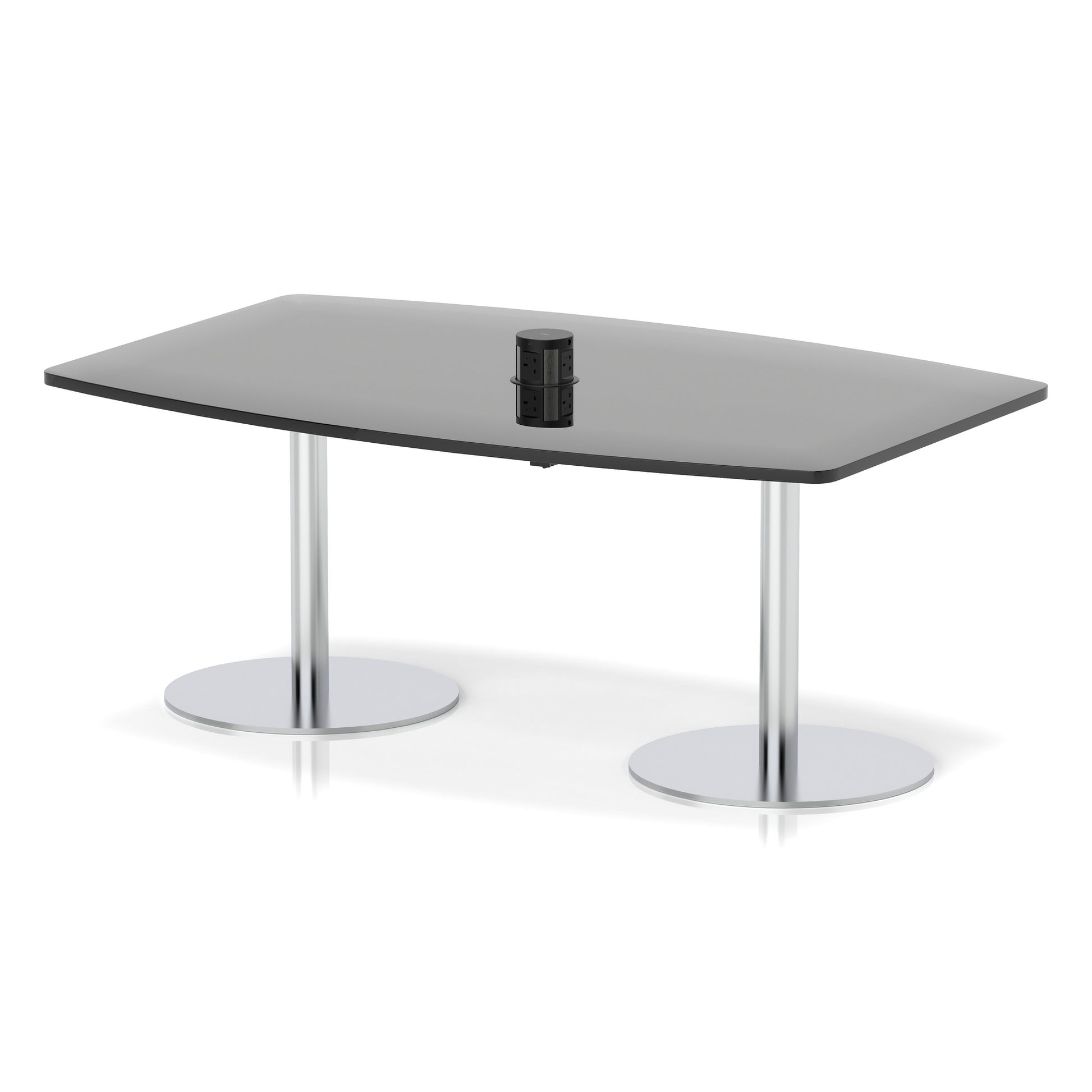 Italia Volta Poseur High Gloss Table With Pop-up Power Module