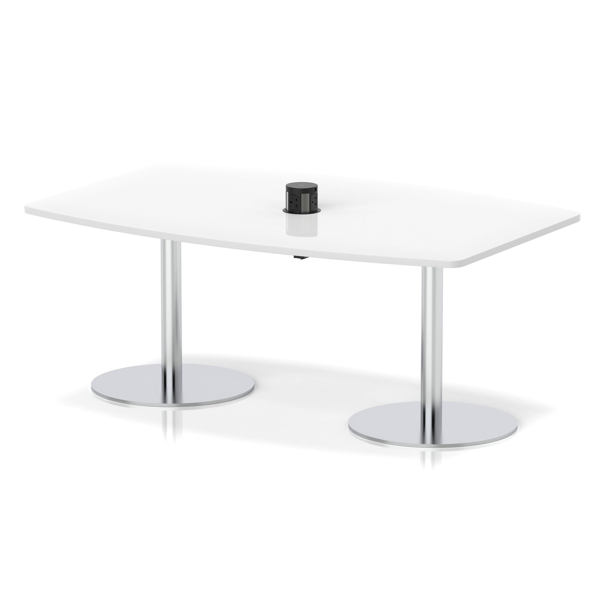 Italia Volta Poseur High Gloss Table With Pop-up Power Module