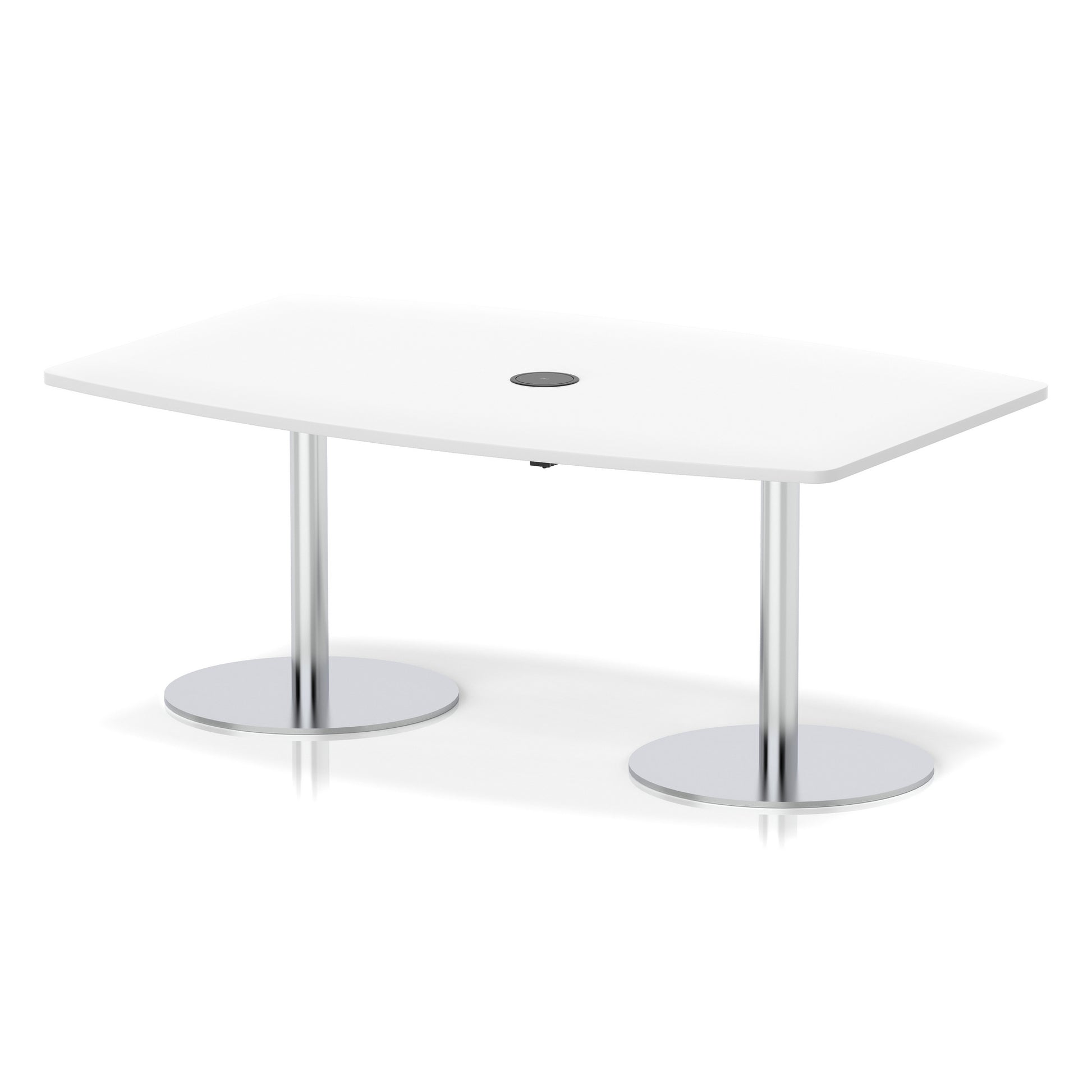 Italia Volta Poseur High Gloss Table With Pop-up Power Module