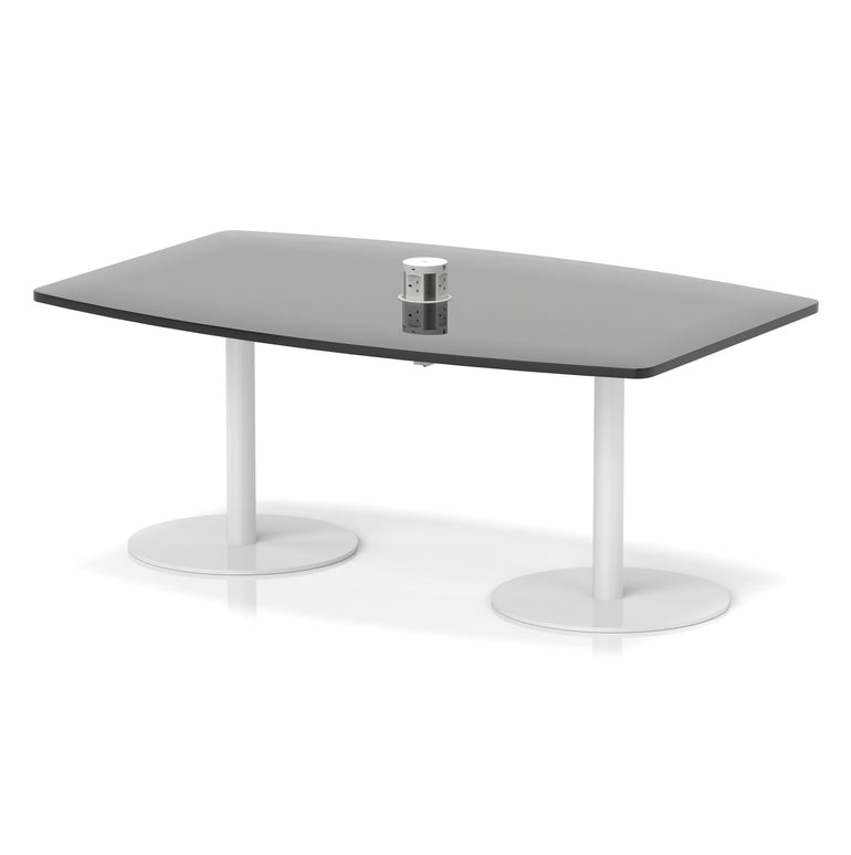 Italia Volta Poseur High Gloss Table With Pop-up Power Module