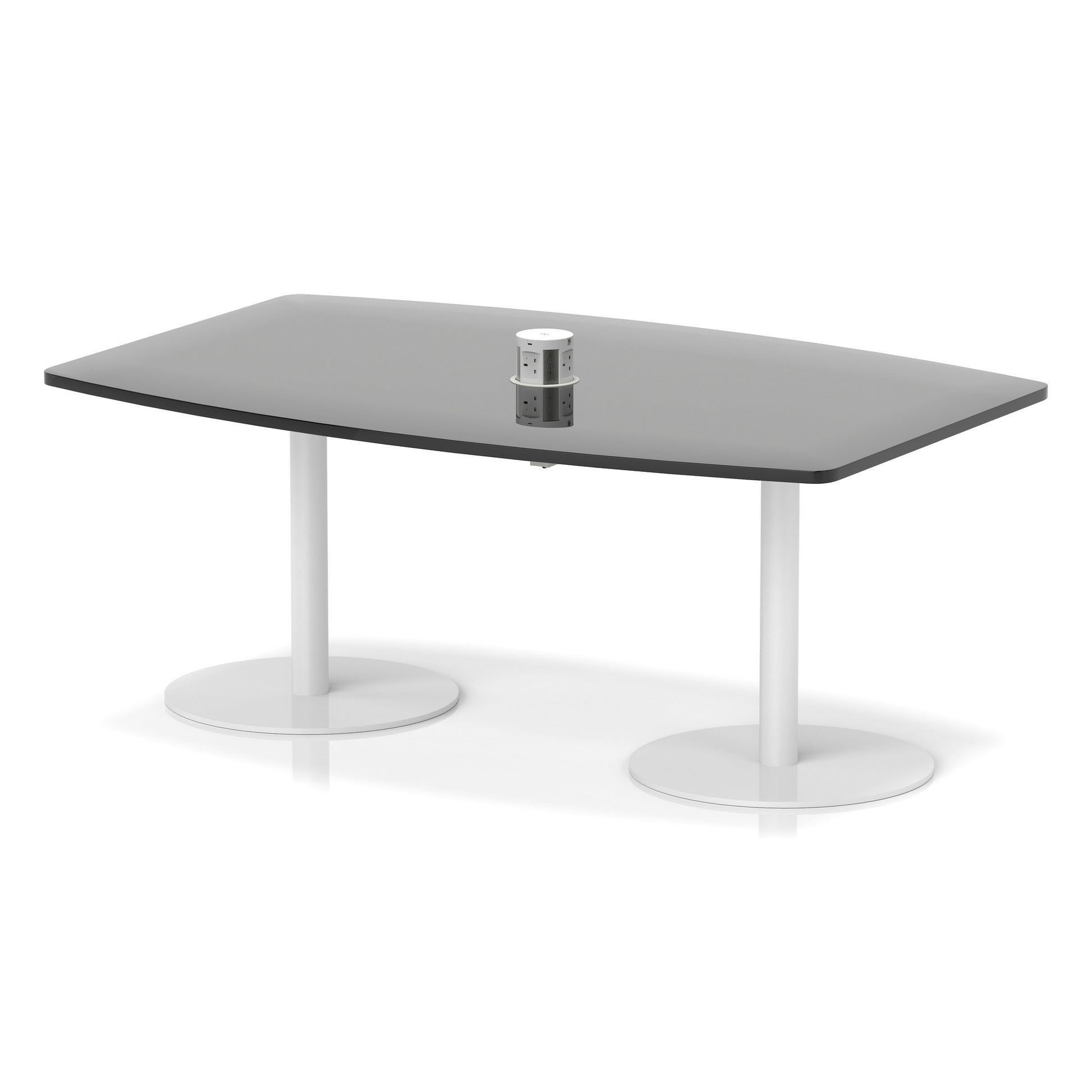 Italia Volta Poseur High Gloss Table With Pop-up Power Module