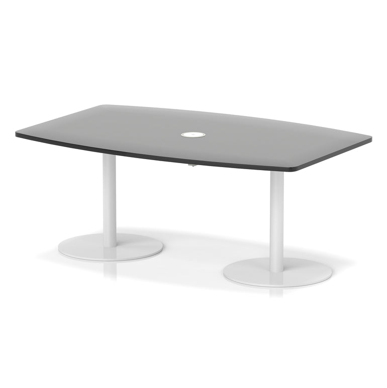 Italia Volta Poseur High Gloss Table With Pop-up Power Module
