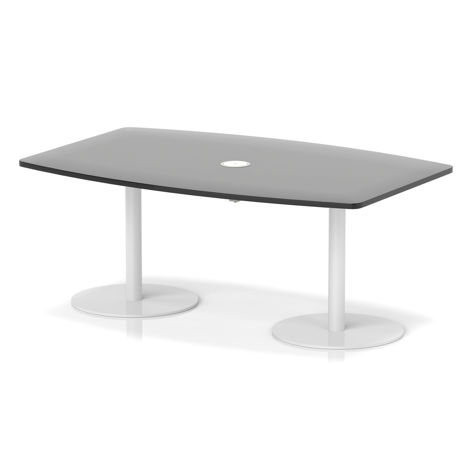 Italia Volta Poseur High Gloss Table With Pop-up Power Module