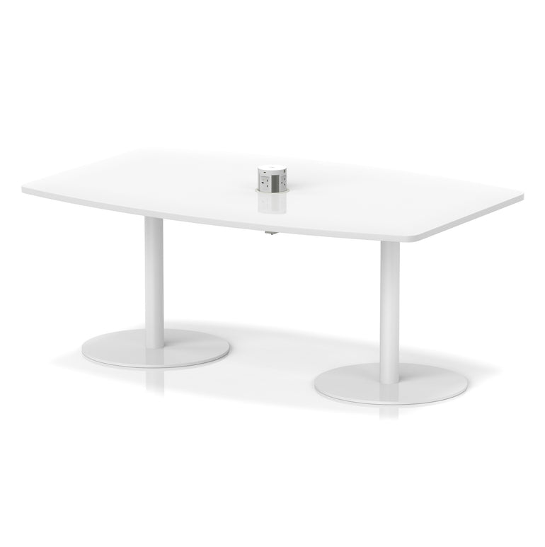 Italia Volta Poseur High Gloss Table With Pop-up Power Module