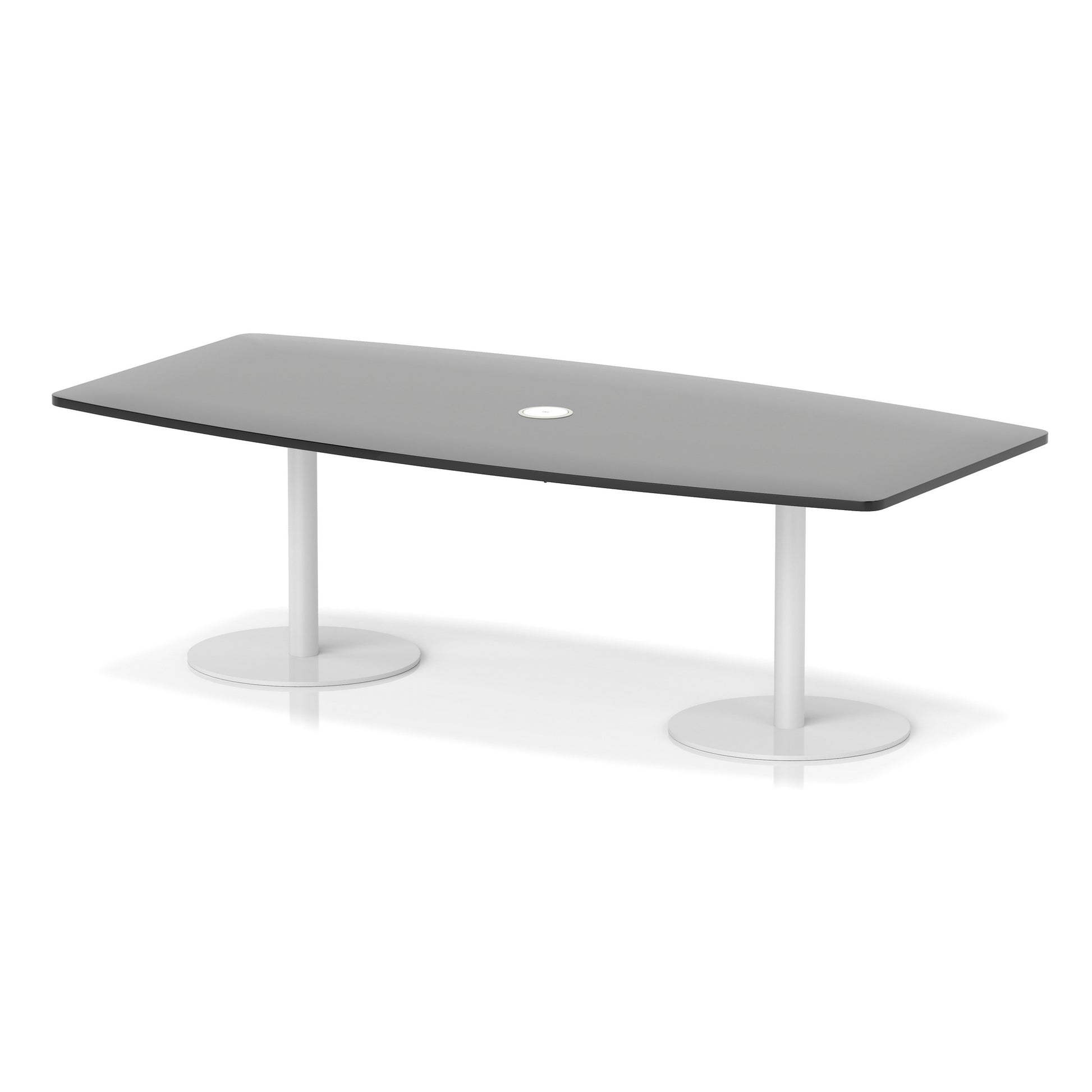 Italia Volta Poseur High Gloss Table With Pop-up Power Module