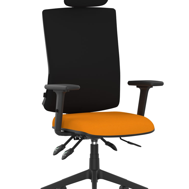 Orlena High Back Ergonomic Task Operator Office Chair with Headrest