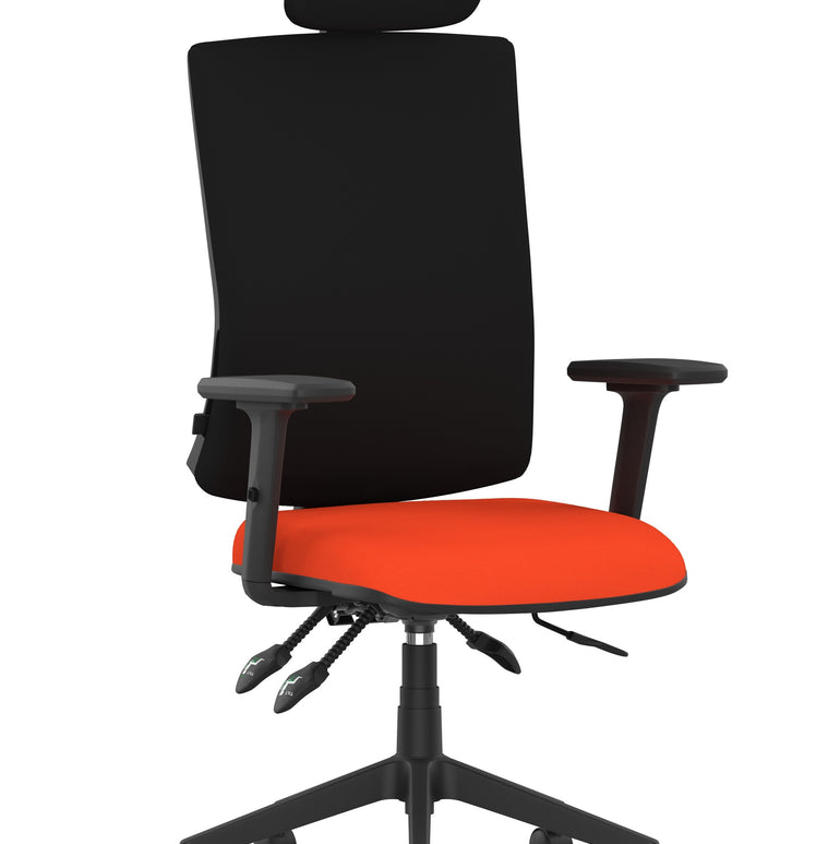 Orlena High Back Ergonomic Task Operator Office Chair with Headrest